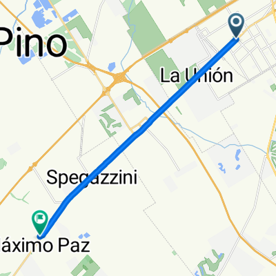 Avenida San Martín, Ezeiza a Combate de los Pozos, Cañuelas
