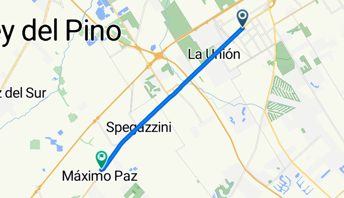 Avenida San Martín, Ezeiza a Combate de los Pozos, Cañuelas