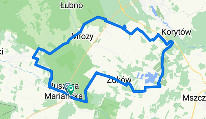 Króla J Sobieskiego, Puszcza Mariańska do Króla J Sobieskiego, Puszcza Mariańska