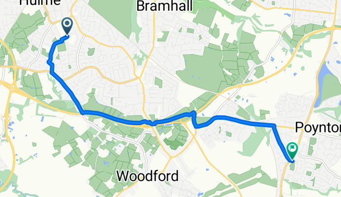 Woods Lane, Cheadle to Barnaby Road, Stockport
