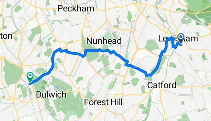 Bonfield Road, London to Rosendale Road, London