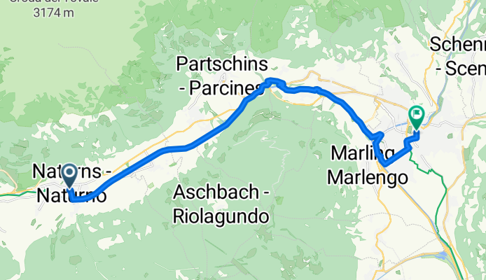 Route to Merano