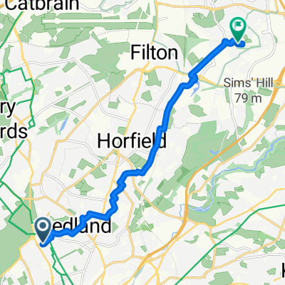 Whiteladies Road, Bristol to Bristol Parkway Station, Bristol