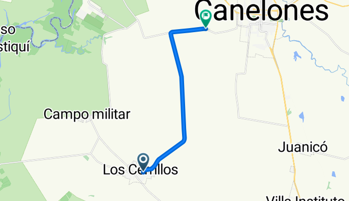 Dalmiro Veracierto, Los Cerrillos a Ruta 64, Aguas Corrientes