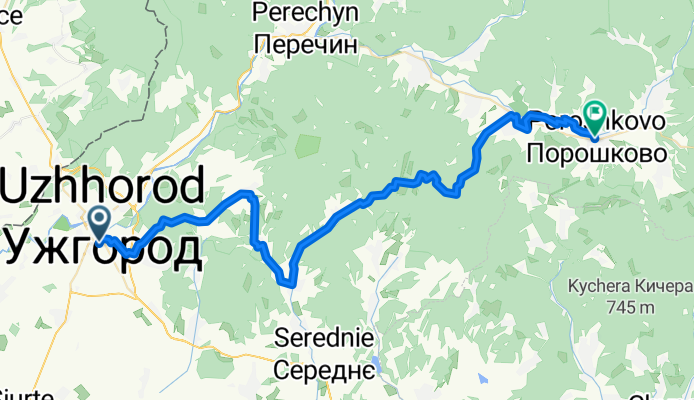 From Uzhhorodska miska hromada to Poroshkovo