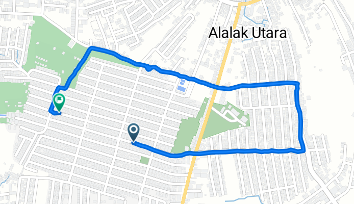 Jalan HKSN Kompleks Amd Permai No.199 to Jalan HKSN Kompleks Amd Permai No.199