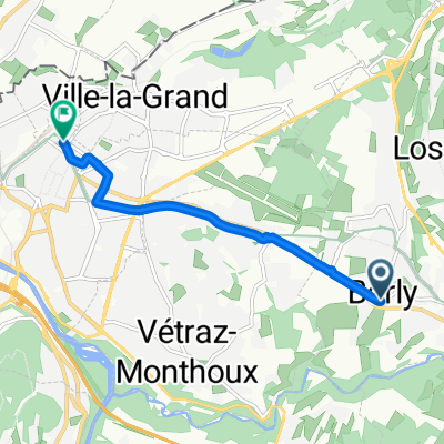 Chemin Lapraz, Cranves-Sales à Esplanade François Mitterrand, Annemasse