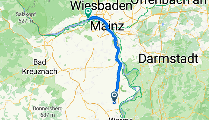 Goldbergstraße nach Rheinstraße