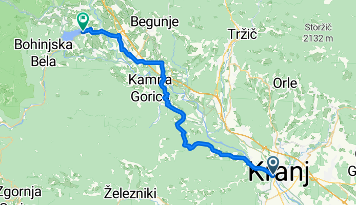 Gorenjesavska cesta nach Ljubljanska cesta