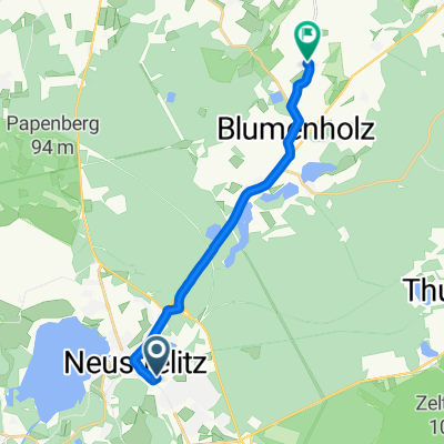 Augustastraße, Neustrelitz nach Wendfeld, Blumenholz