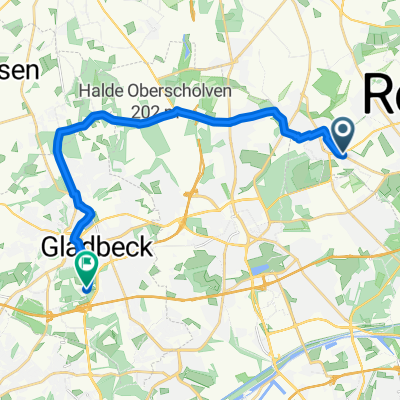 Route zu Wasserschloß Wittringen