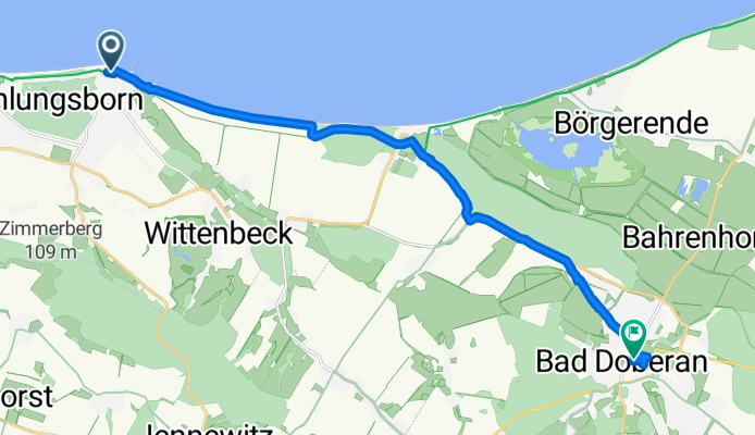 Zur Seebrücke, Kühlungsborn nach Beethovenstraße, Bad Doberan