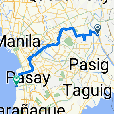 Industria Street, Quezon City to Barangay 76, Pasay
