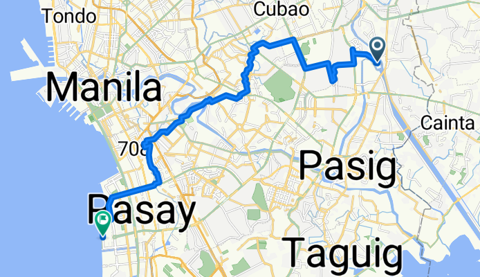 Industria Street, Quezon City to Barangay 76, Pasay