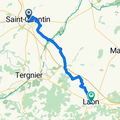 Place de la Basilique, Saint-Quentin to Rue du Cloître, Laon