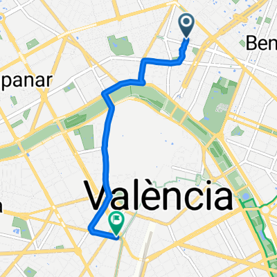 Carrer de Bilbao, València to Carrer d'Albacete, València