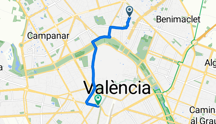 Carrer de Bilbao, València to Carrer d'Albacete, València