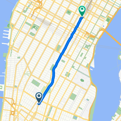 Lafayette St, New York to Depew Pl, New York