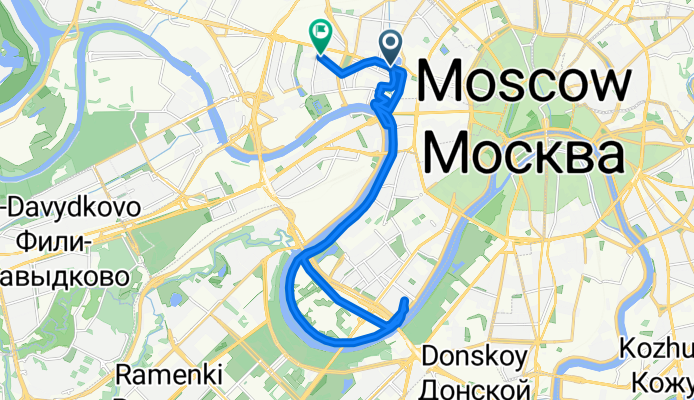 улица Красная Пресня, Москва до улица Сергея Макеева, Москва