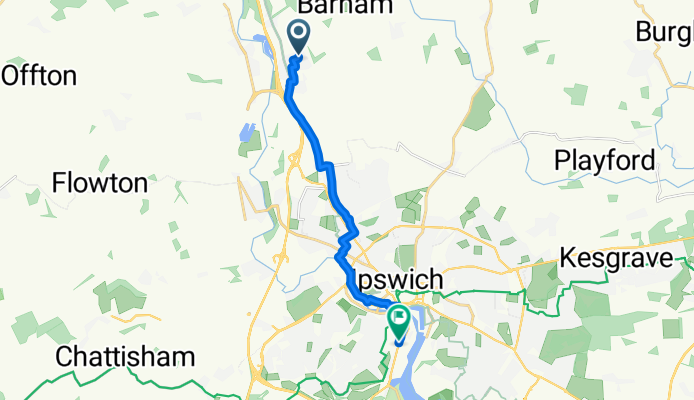 Route in Ipswich