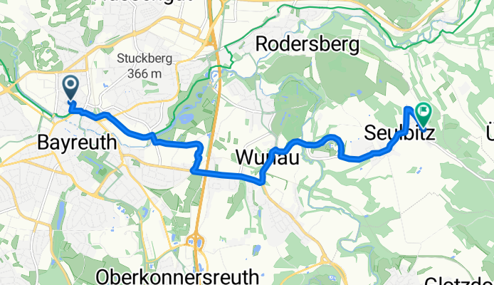 Route in Bayreuth