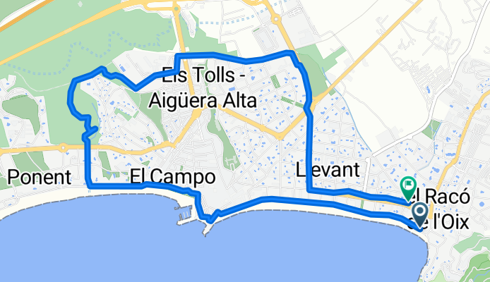 Route to Avenida del Mediterráneo