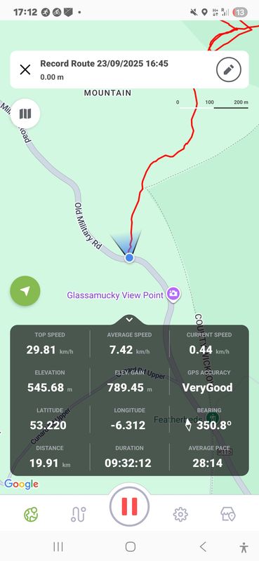 Route from Grosvenor Lodge