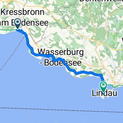 Bodanstraße, Kressbronn am Bodensee nach Bahnhofplatz, Lindau (Bodensee)