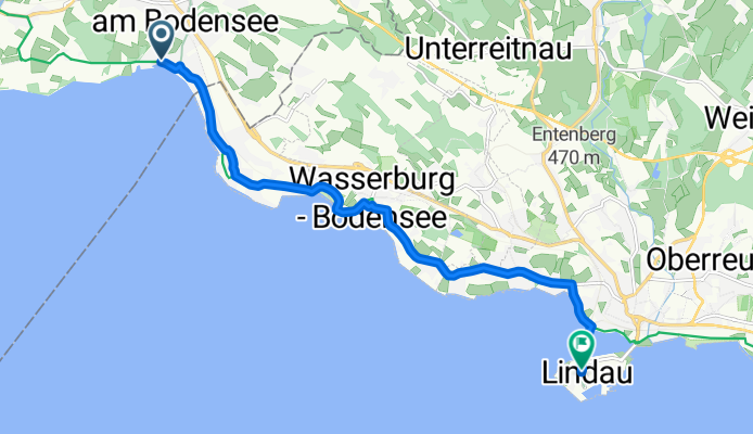 Bodanstraße, Kressbronn am Bodensee nach Bahnhofplatz, Lindau (Bodensee)