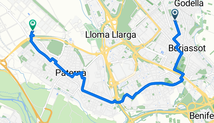 Avinguda del Pi I Margall, Burjassot to Carrer dels Forners, Paterna