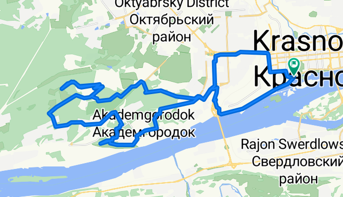 Route in Krasnoyarsk