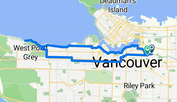 Route in Vancouver