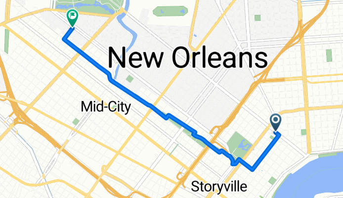 Kerlerec Street to North Hennessey Street