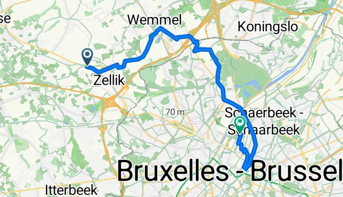 Brusselsesteenweg nach Boulevard Roi Albert II