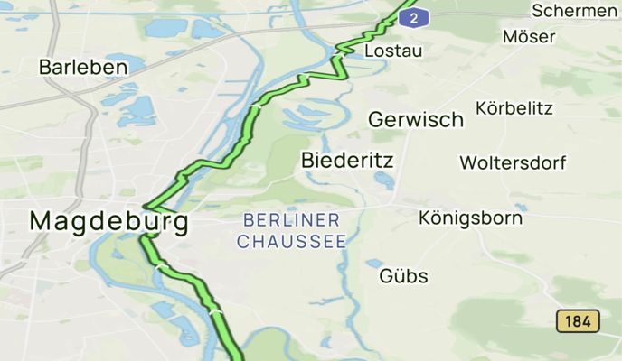 Photo 2 de l’itinéraire Bikemap « Schönebeck nach Rogätz »