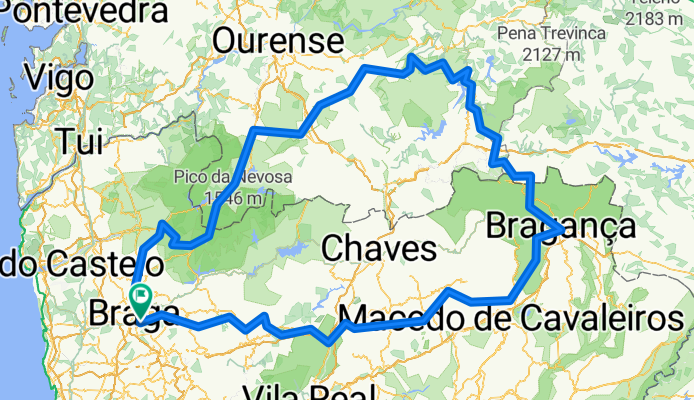 Route in Braga