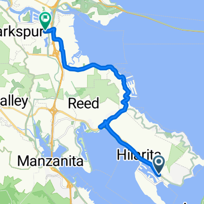 Tiburon Blvd, Belvedere to Corte Madera - Larkspur Path, Larkspur
