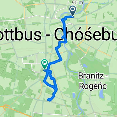 Schlachthofstraße, Cottbus nach Thiemstraße, Cottbus