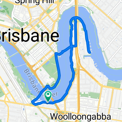 10 Lower River Tce, South Brisbane to 77 Lower River Tce, Kangaroo Point