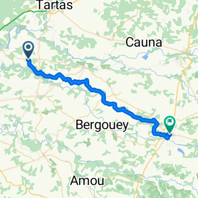 Route de Laouga, Cassen à Allée de Turre, Hagetmau