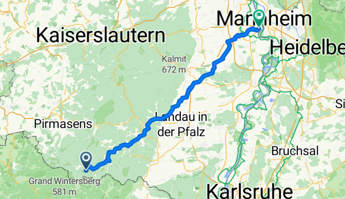 Unterpetersbächlerhof, Fischbach bei Dahn nach Brahmsstraße, Ludwigshafen am Rhein