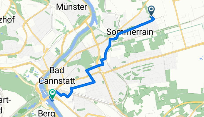 Kleiner Ostring, Stuttgart nach Berger Steg, Stuttgart