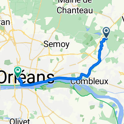 Boigny-sur-Bionne to Rue du Colombier, Orléans
