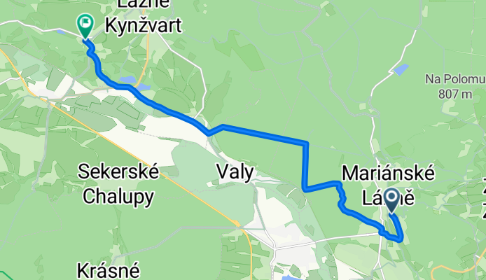 Marienbad nach Schloss Königswart - stetiges auf und ab