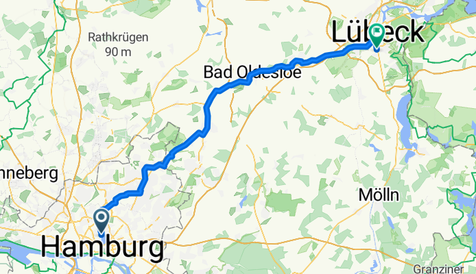 Alsterchaussee nach Kronsforder Allee 70C