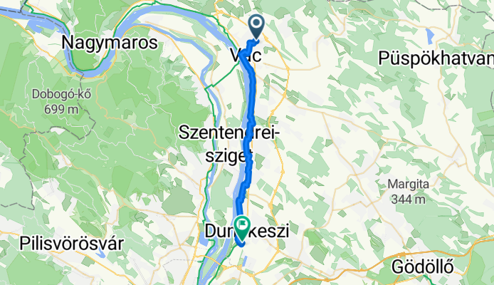 Szivárvány utca, Vác - Fő út, Dunakeszi