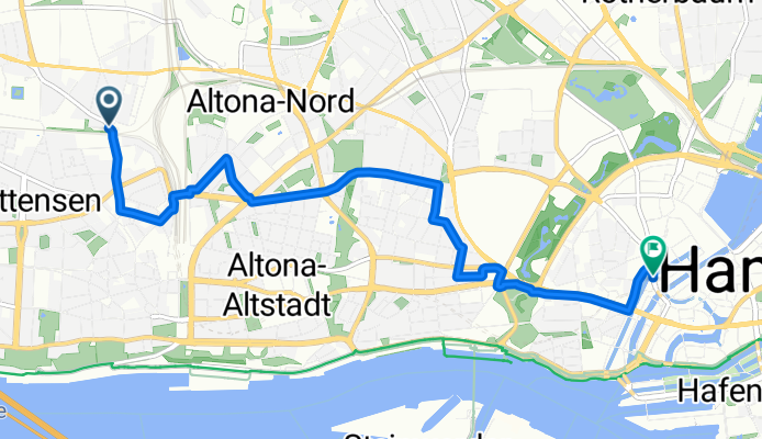 Ruhrstraße, Hamburg nach Großer Burstah, Hamburg