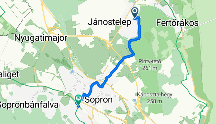 Gyöngyvirág utca, Ödenburg nach József Attila utca, Ödenburg