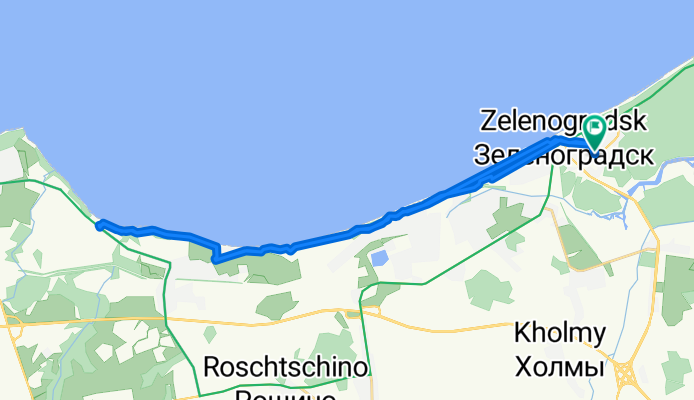 Солнечная улица, Zelenogradsk to Солнечная улица, Zelenogradsk