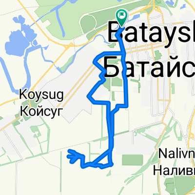 улица Половинко, Батайск до улица Половинко, Батайск